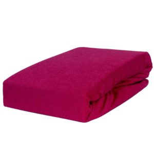 Prześcieradło frotte z gumką malinowe bordo od firmy TuliSen.