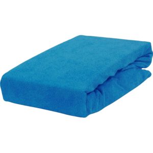 Prześcieradło frotte z gumką szafirowe firmy TuliSen.