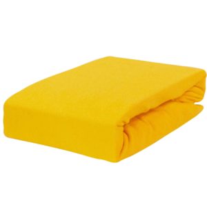 Prześcieradło frotte z gumką kanarkowe firmu TuliSen.