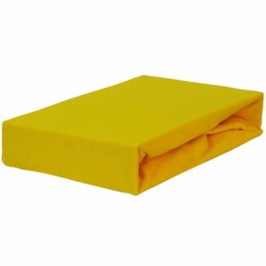Prześcieradło jersey z gumką żółte kanarkowe firmy TuliSen.
